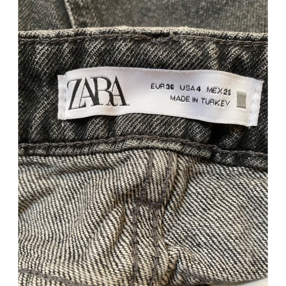 Zara CROP WIDE LEG FRONT SEAM Z1975 JEANS WITH A HIGH WAIST - Picture 9 of 10